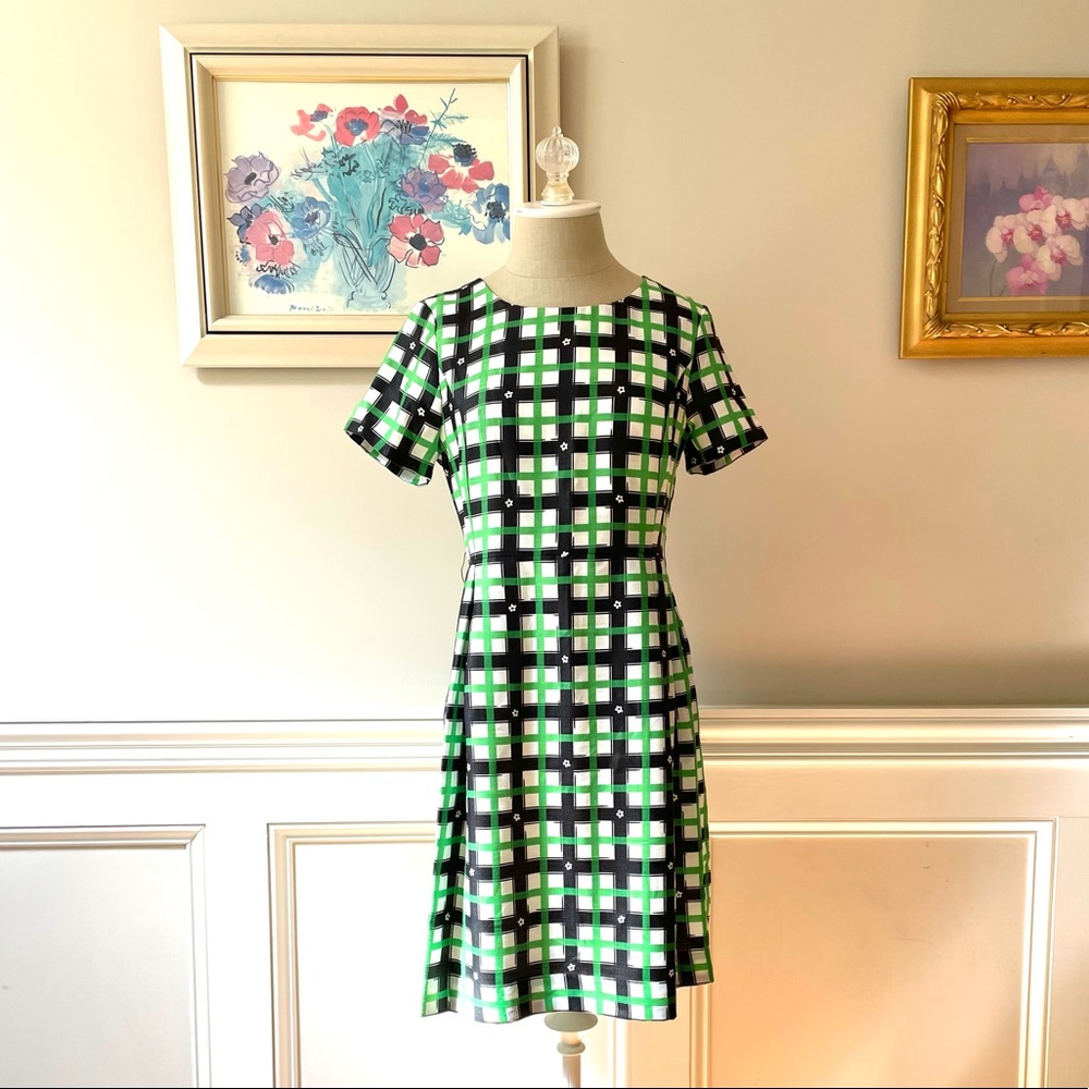 🇯🇵 Gallery Visconti Green & Navy dress Size 2